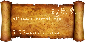 Ölvedi Viktória névjegykártya